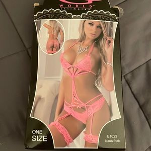 NWT Pink Strappy Teddy